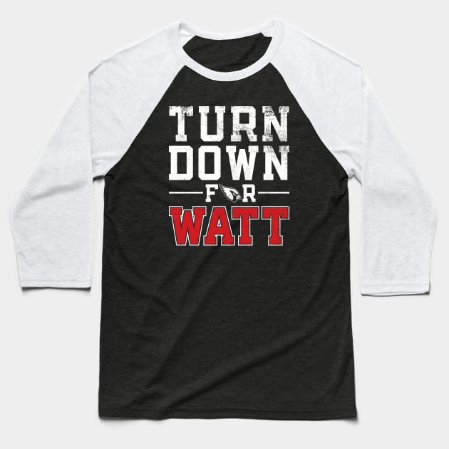 Turn Down for Watt Baseball T-Shirt by LunaGFXD